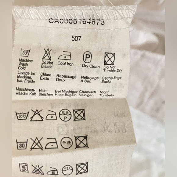 Esprit white 100% cotton hand-stitch blouse. Threads pulling sleeves. Women's XS - Picture 7 of 15